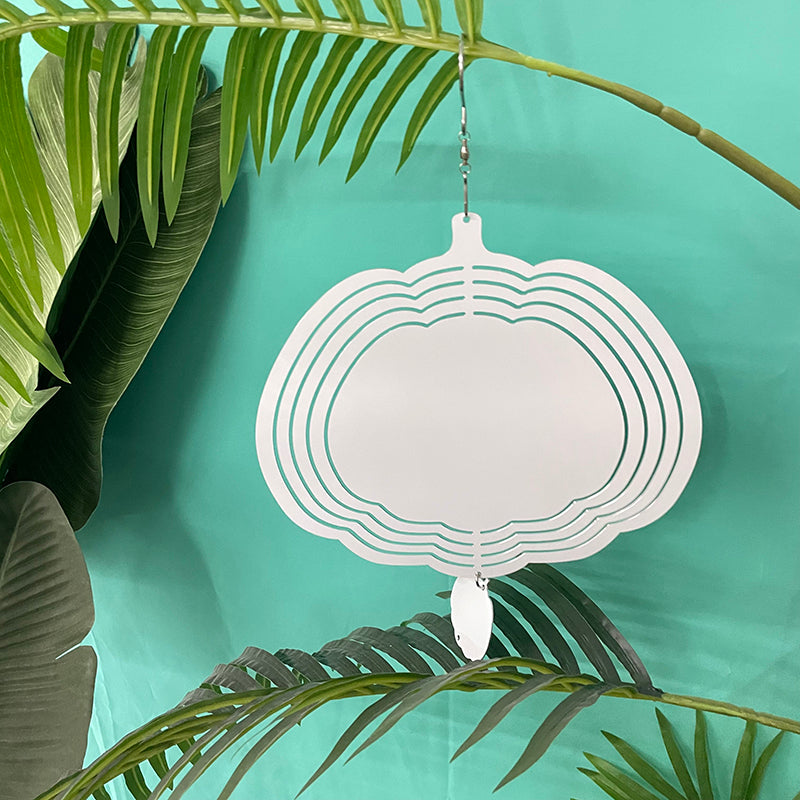 White blank sublimation aluminium metal wind spinner_miki