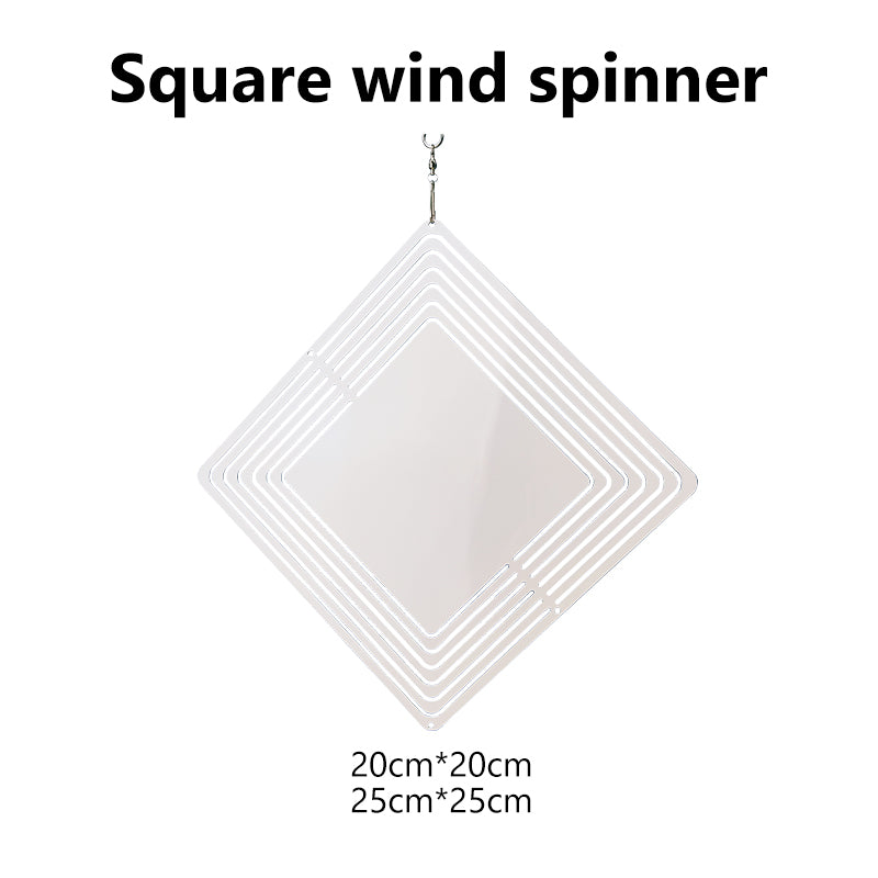 White blank sublimation aluminium metal wind spinner_miki