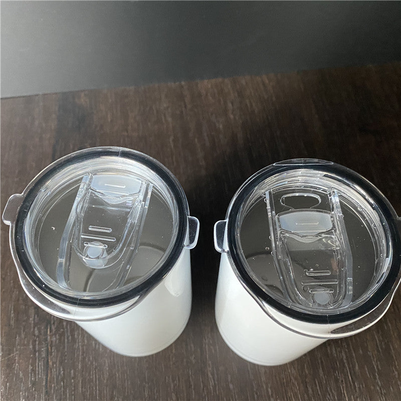 12oz blank sublimation straight seamless sippy cups with 2 lids_miki