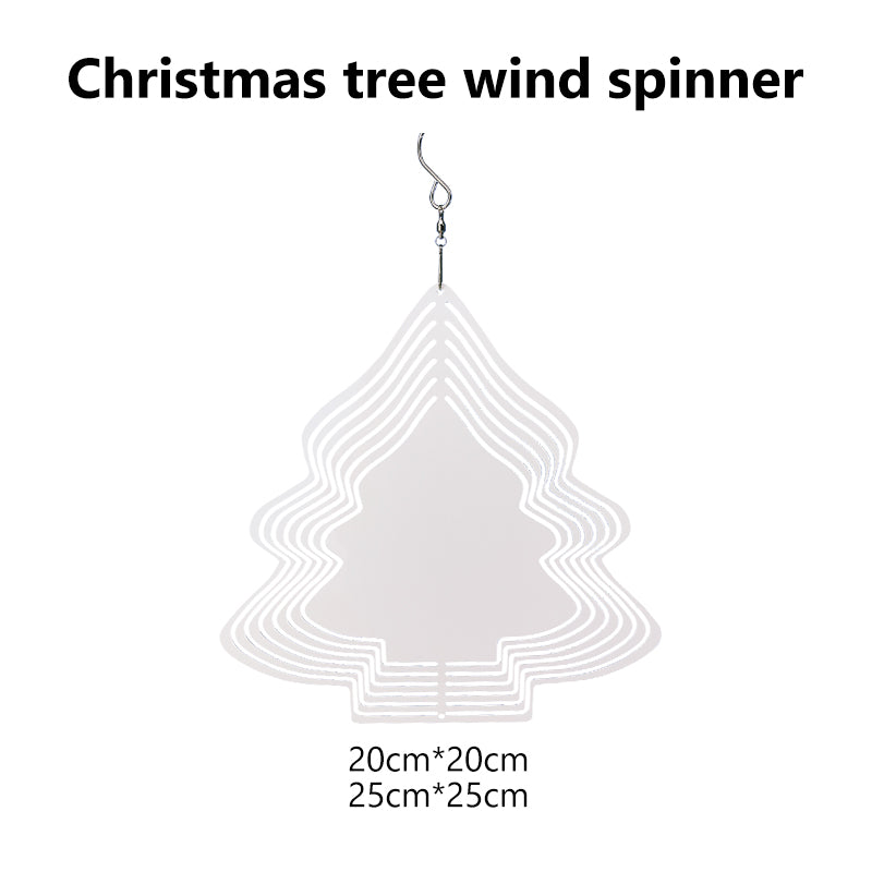 White blank sublimation aluminium metal wind spinner_miki