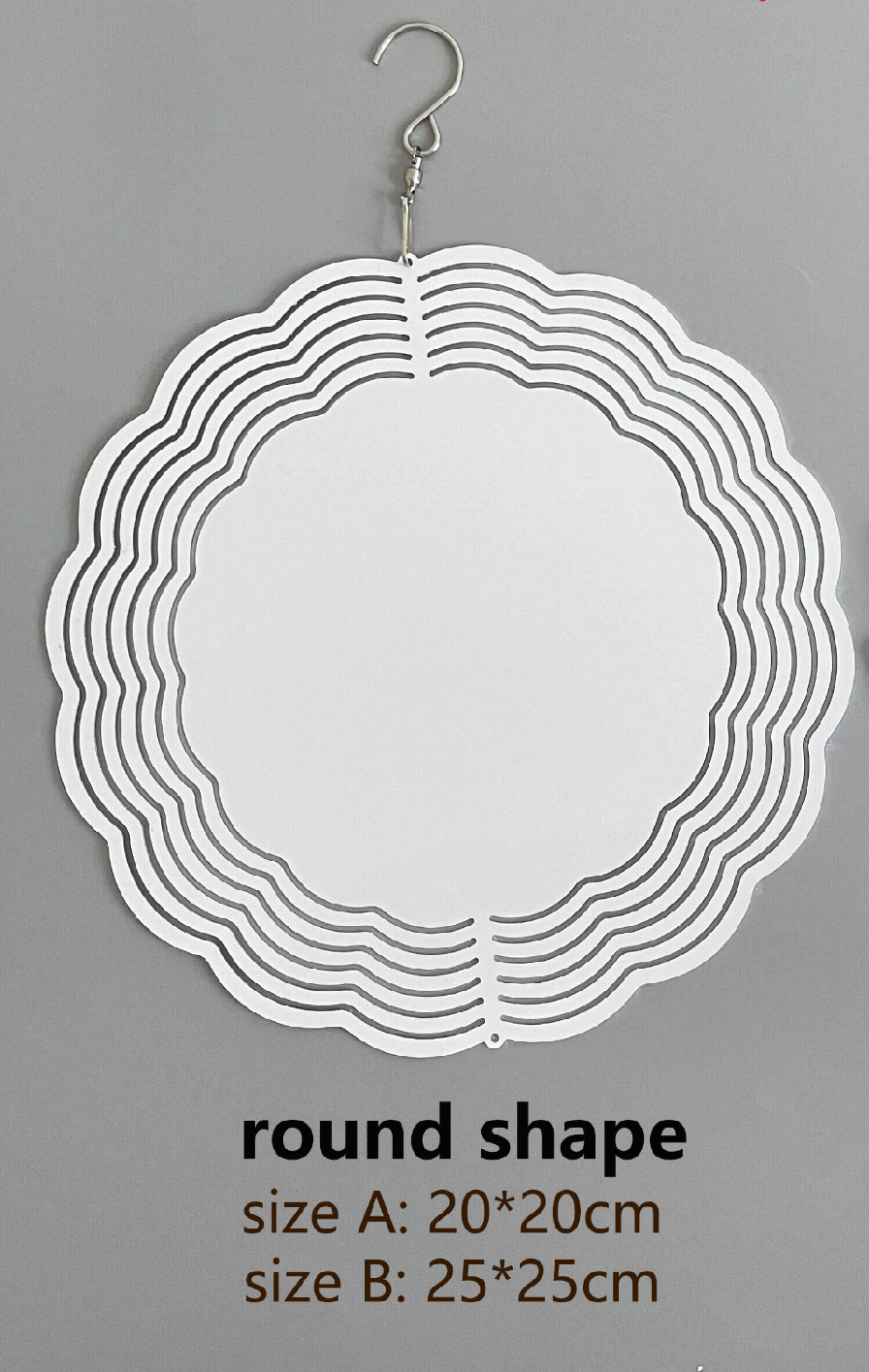 White blank sublimation aluminium metal wind spinner_miki