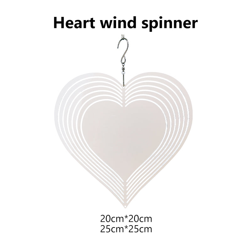 White blank sublimation aluminium metal wind spinner_miki