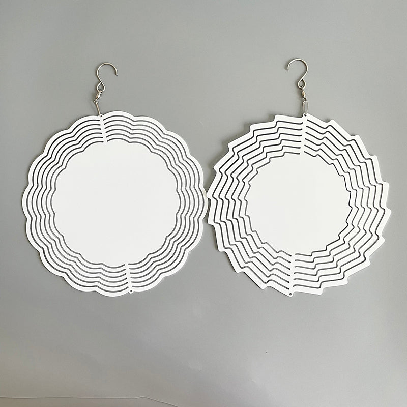 White blank sublimation aluminium metal wind spinner_miki