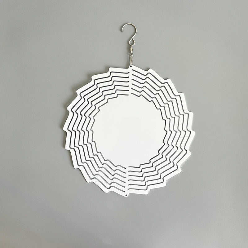 White blank sublimation aluminium metal wind spinner_miki