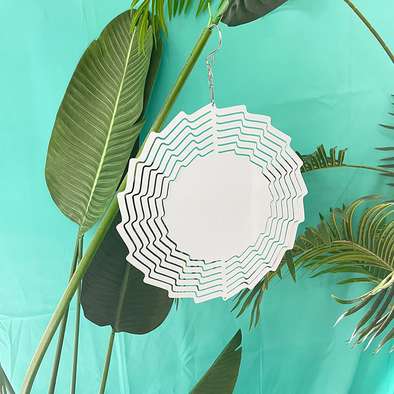 White blank sublimation aluminium metal wind spinner_miki