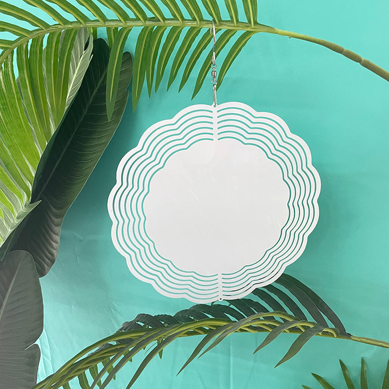 White blank sublimation aluminium metal wind spinner_miki