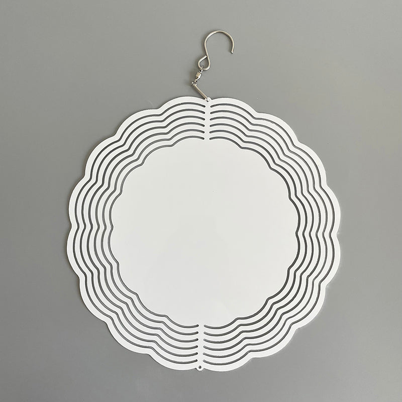 White blank sublimation aluminium metal wind spinner_miki