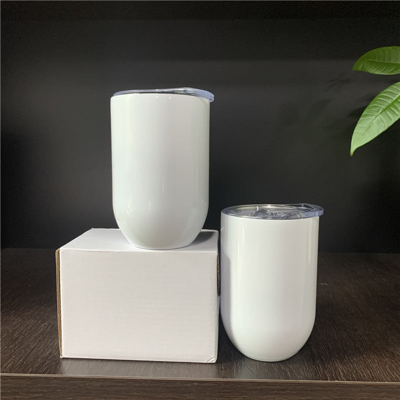 12oz white sublimation straight wine tumbler_miki