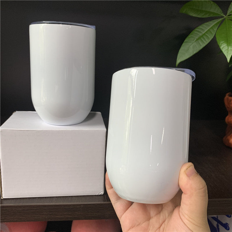 12oz white sublimation straight wine tumbler_miki