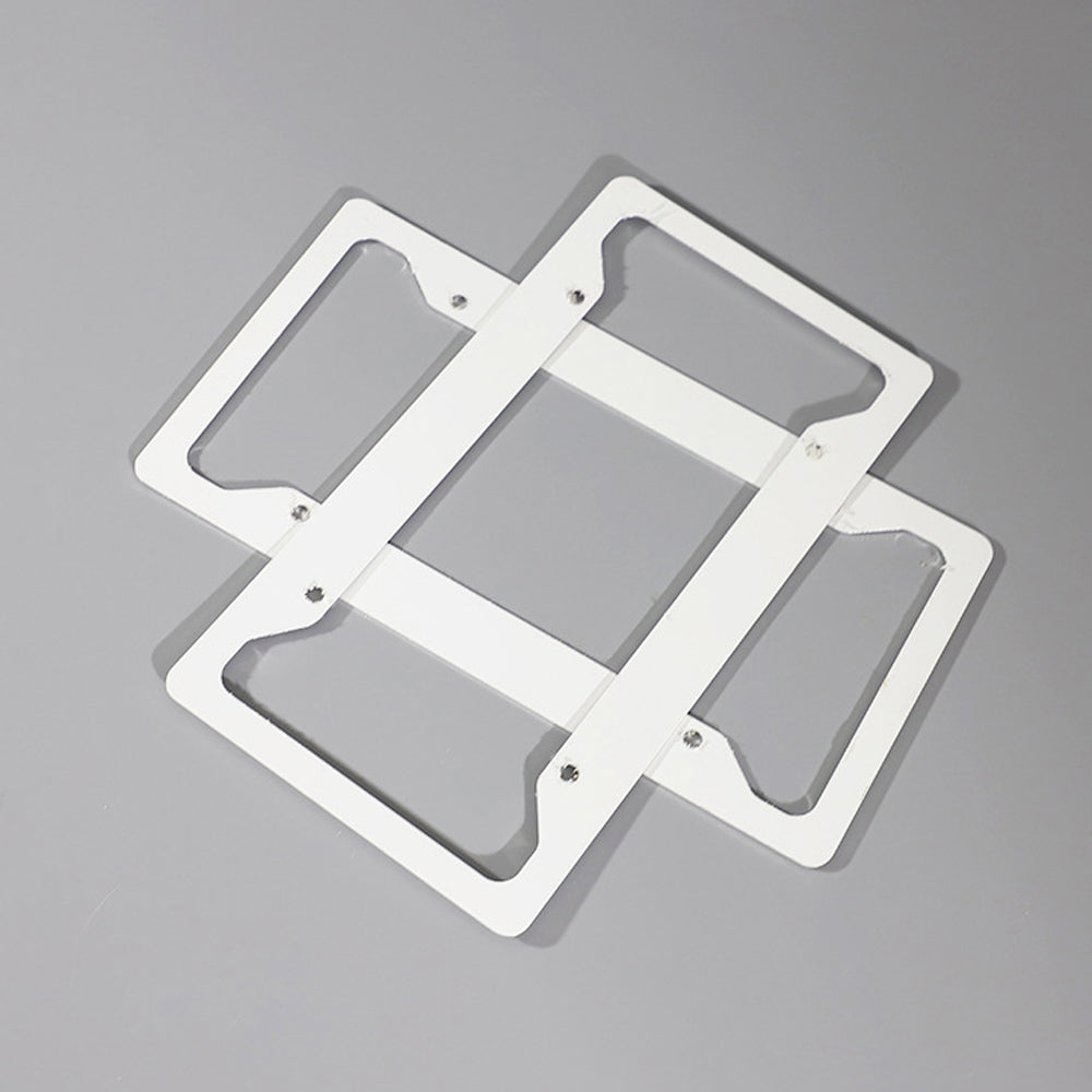 sublimation blank white aluminum Metal license plates 6"x 12" license holders for DIY hot printing_miki