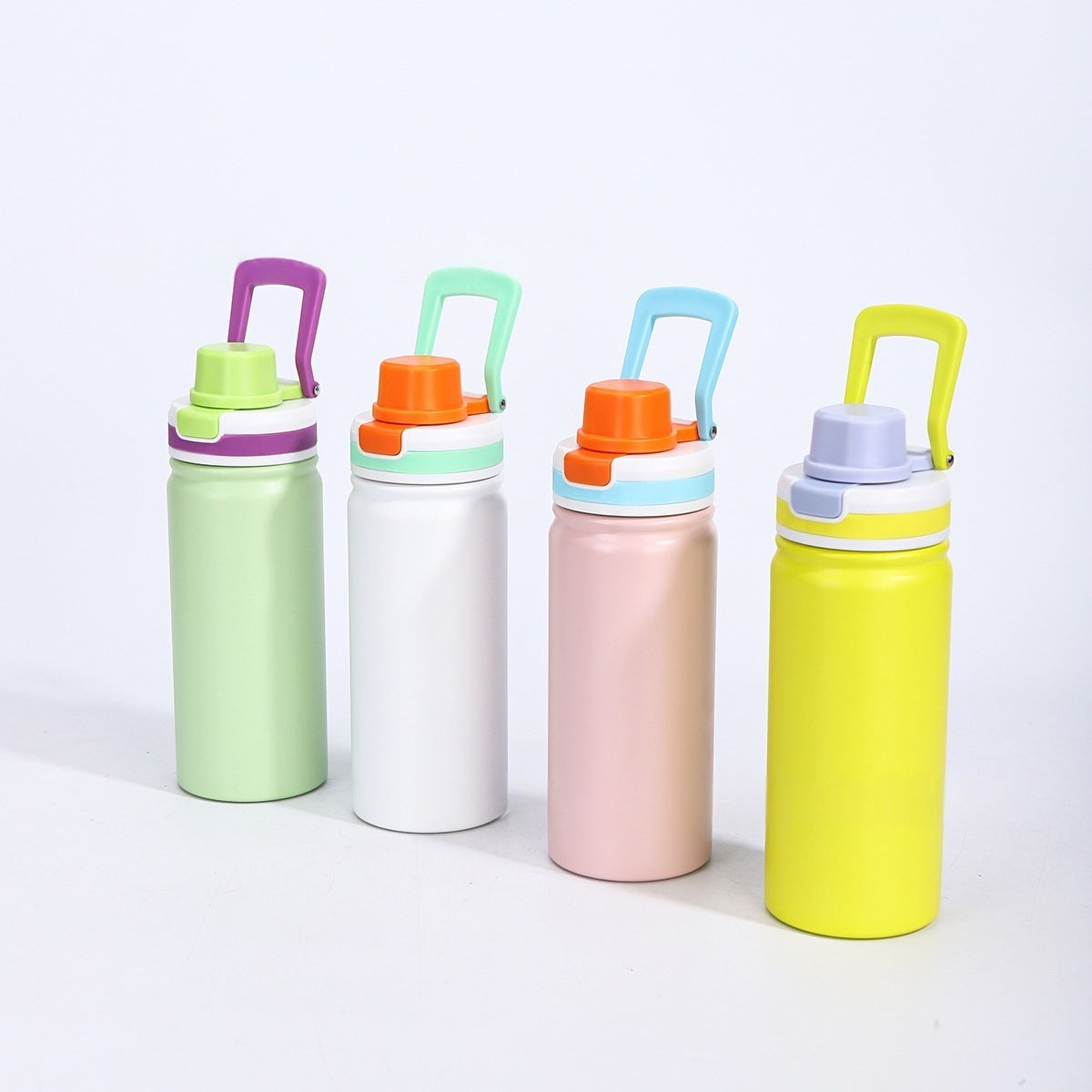 Powder Coated Sports Lid 12oz 17oz Water Bottles with Portable Drinking Spout Lid for Laser Engraving_ miki