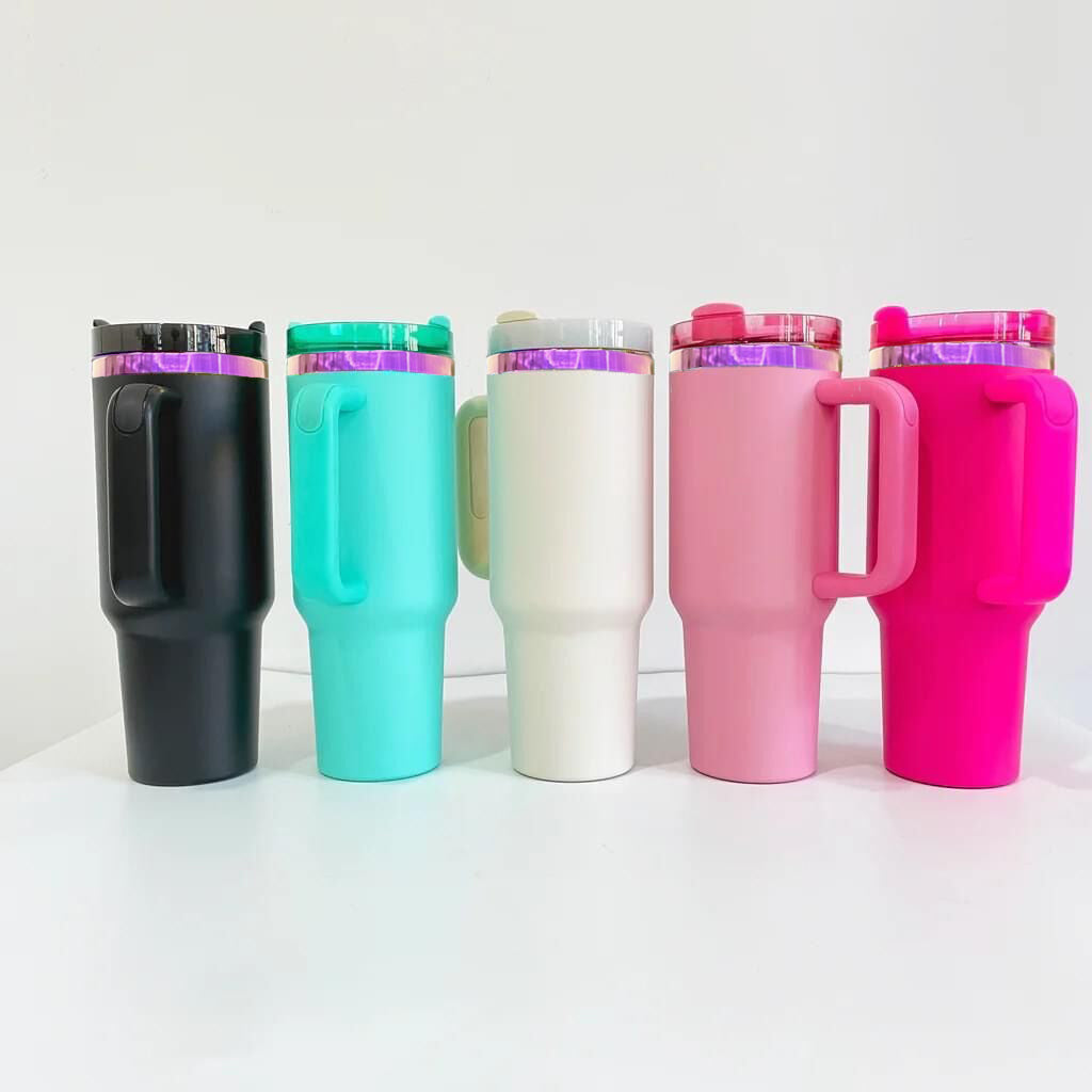 Mirror Purple Pink Underneath Powder Coated 40oz Quencher Tumbler For Laser Engraving_miki