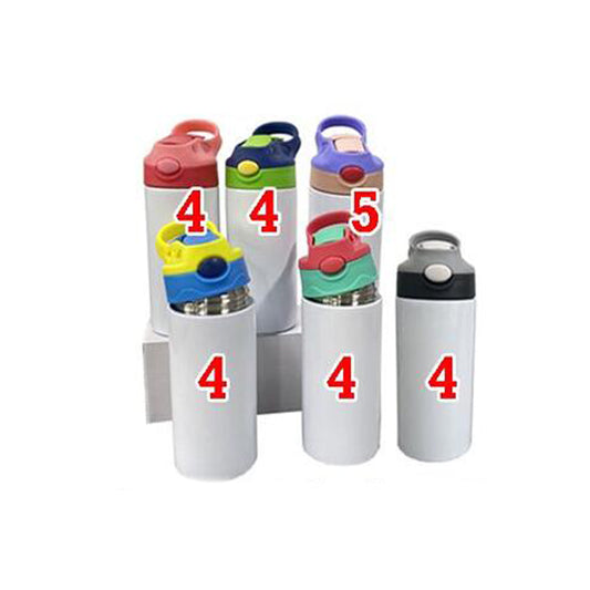 sublimation 12oz kids bottles with flip straw lid_miki