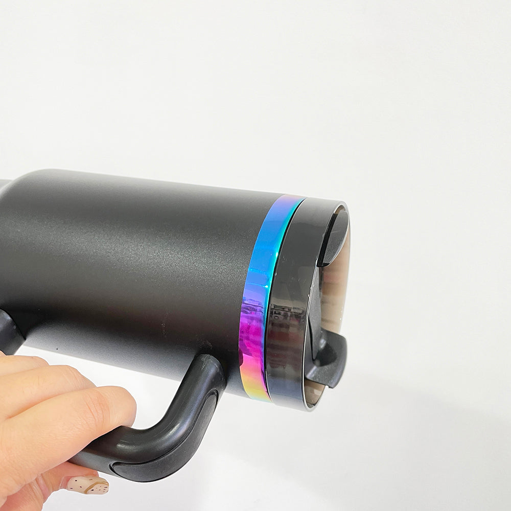🌈USA RTS_ Powder Coated 30oz 40oz Rainbow Plated Quencher Tumbler For Laser Engraving_miki