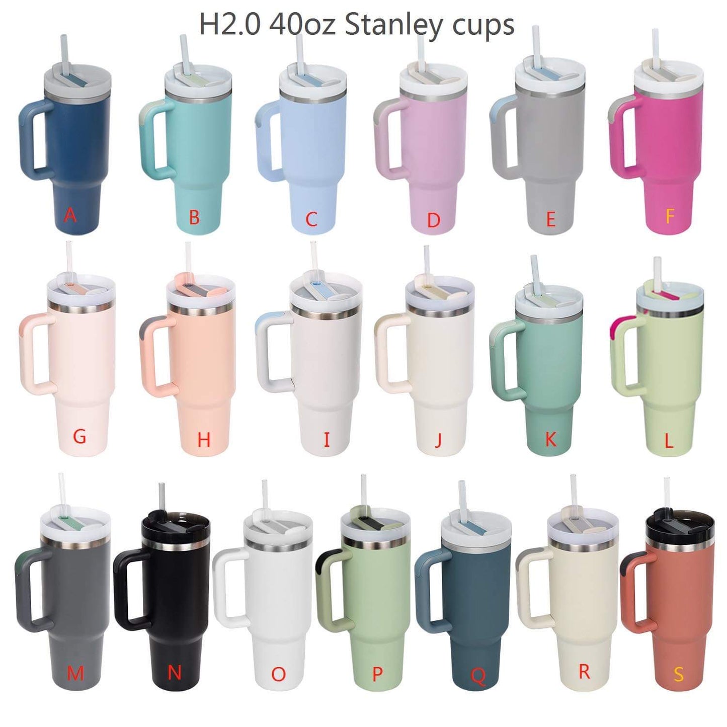 H2.0 Powder Coated 40oz Quencher Tumblers _miki