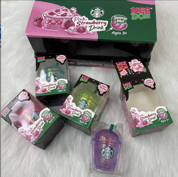 Needoh Glitter Starbucks Squishy Toys _ miki