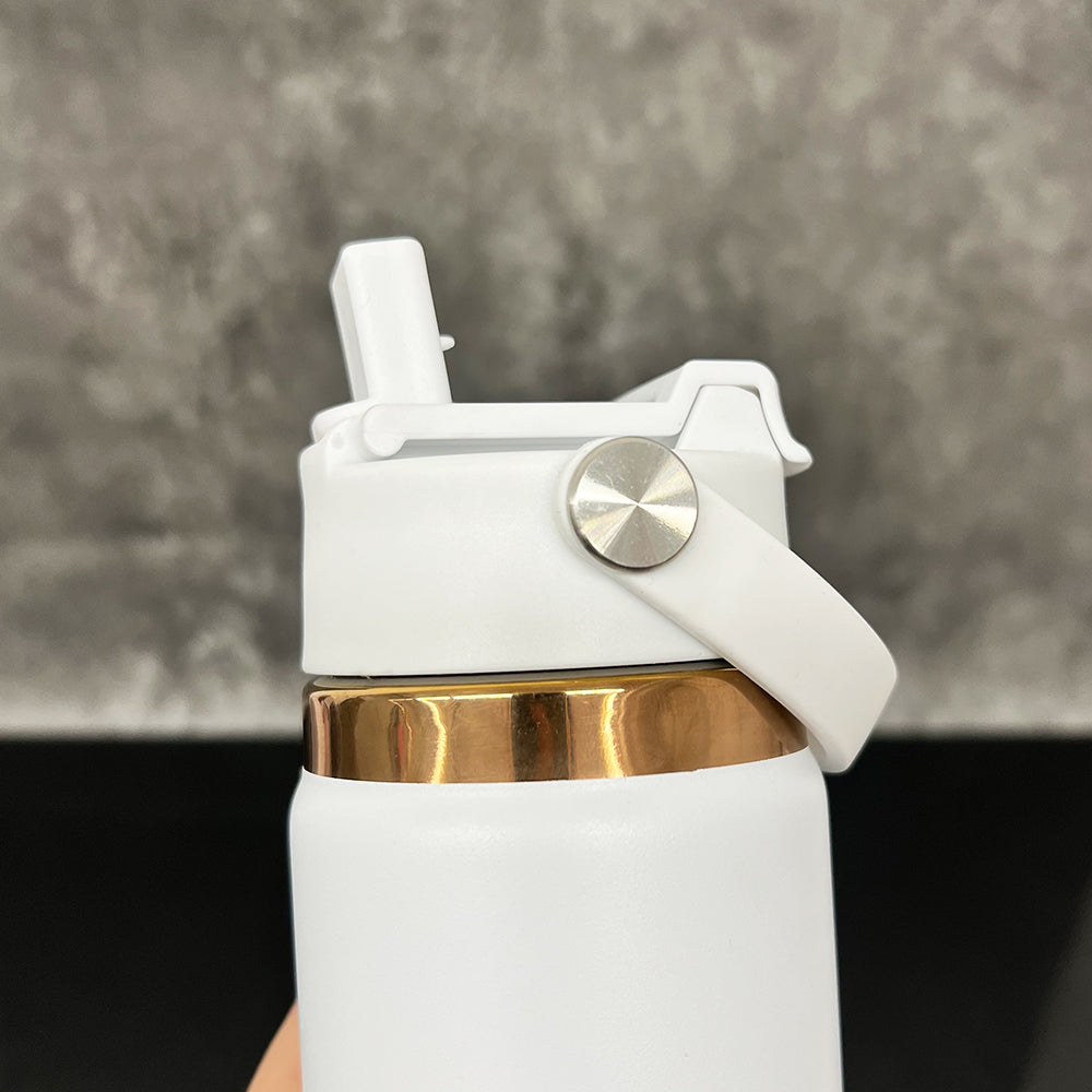 2-in-1 Flip Top Lid 20oz Copper Plated Stainless Steel Sports Water Bottles for Laser Engraving _miki