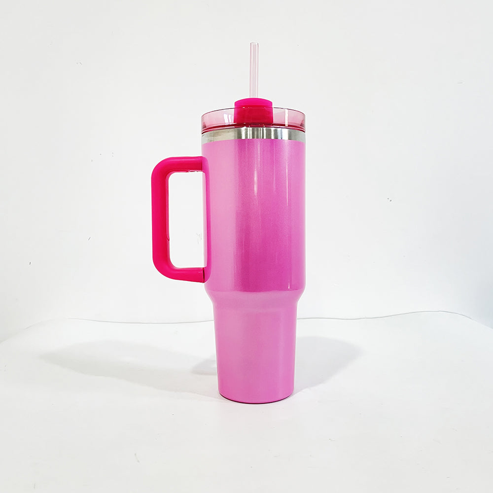 USA RTS_ H2.0 40oz winter pink glitter stainless steel tumbler for sublimation and laser engraving_miki