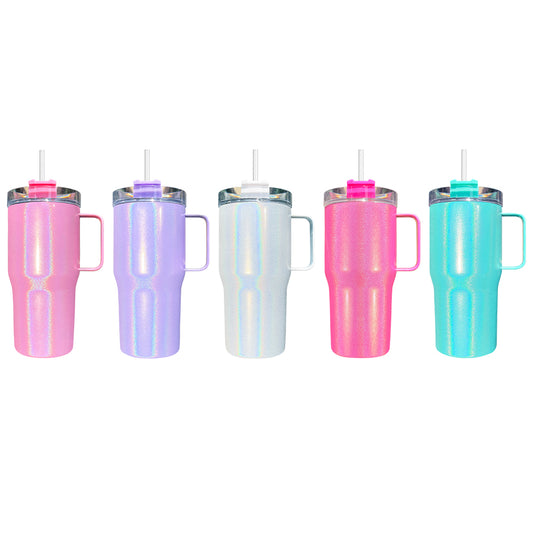 blank sublimation shimmer 20oz kids tumblers_Miki