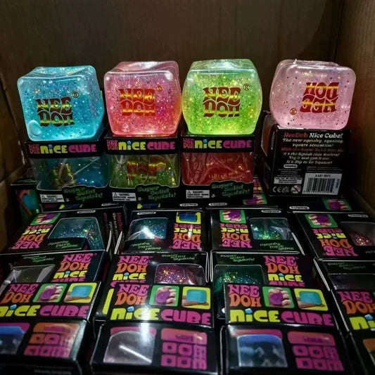 USA Presale_ Nee Doh glow in the dark glitter cube _miki