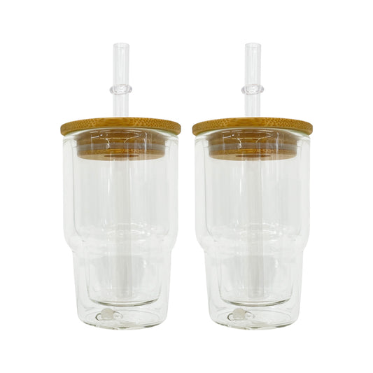 Sublimation Snowglobe Double Walled 3oz Mini Shot Glass with Lid and Straw Pre-drilled with Stopper_ miki