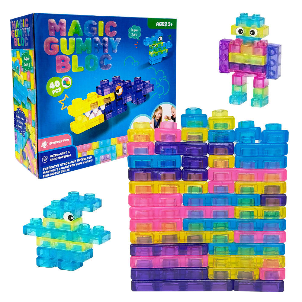 Jelly Blox style 40pcs soft jelly building blocks for toddlers and kids_ miki