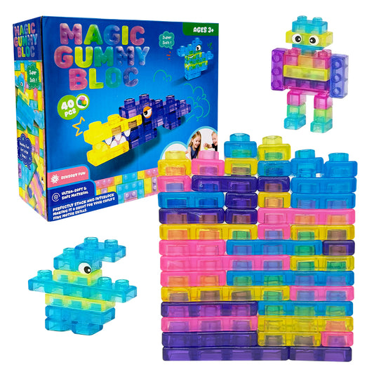 USA Presale_ Jelly Blox style 40pcs soft jelly building blocks for toddlers and kids_ miki