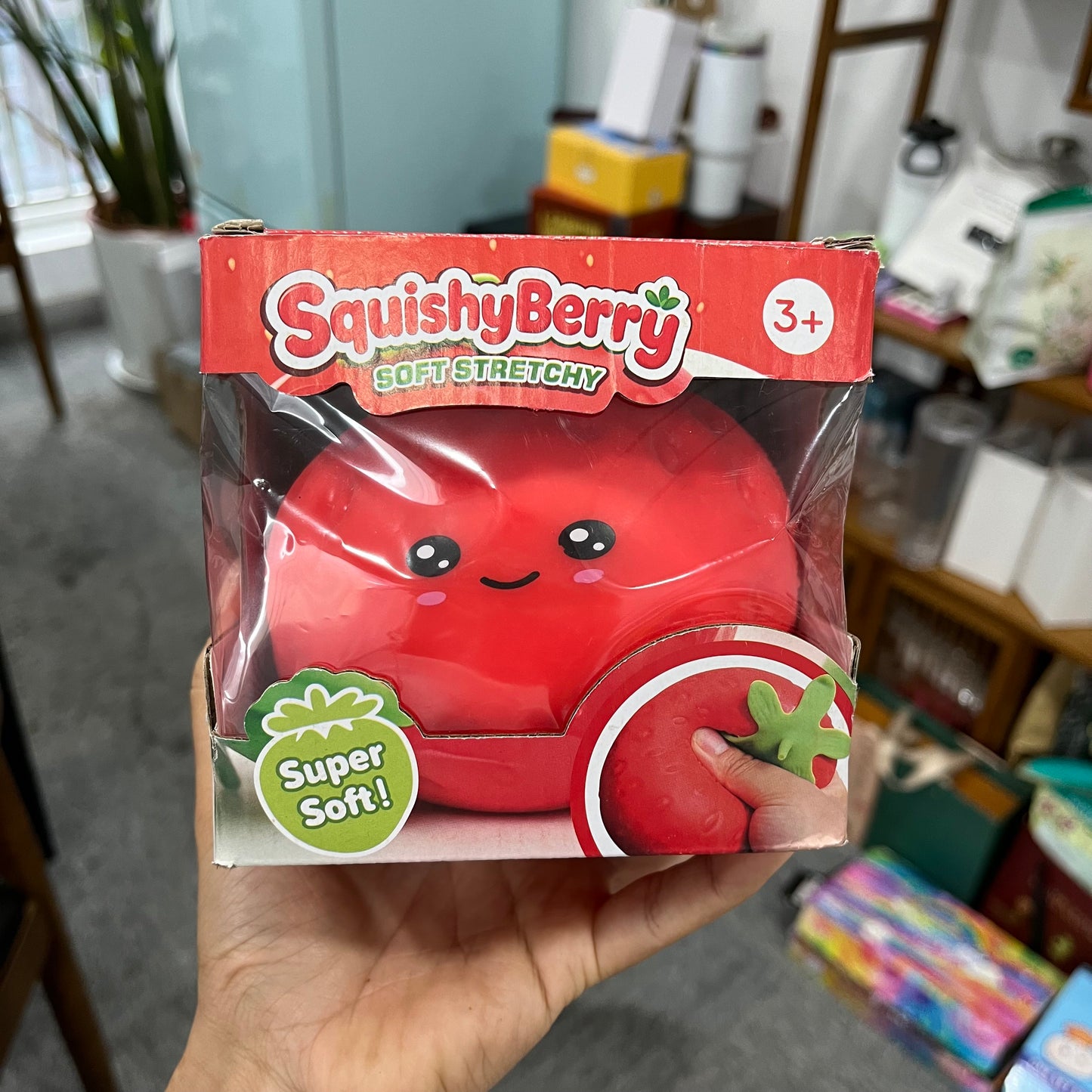 USA Presale_ big Strawberry emoji squishy toy _miki