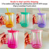 17oz Ombre Jelly Glass Mug with Colored Plastic Lid and Straw for Sublimation and UV DTF _ miki