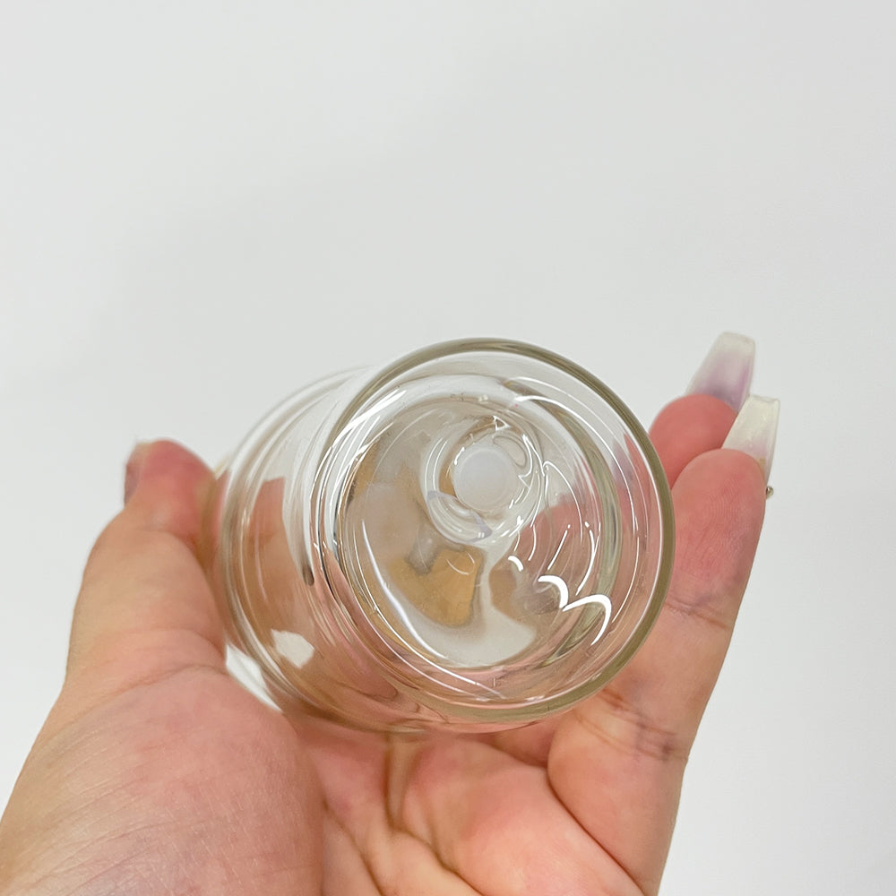 Sublimation Snowglobe Double Walled 3oz Mini Shot Glass with Lid and Straw Pre-drilled with Stopper_ miki