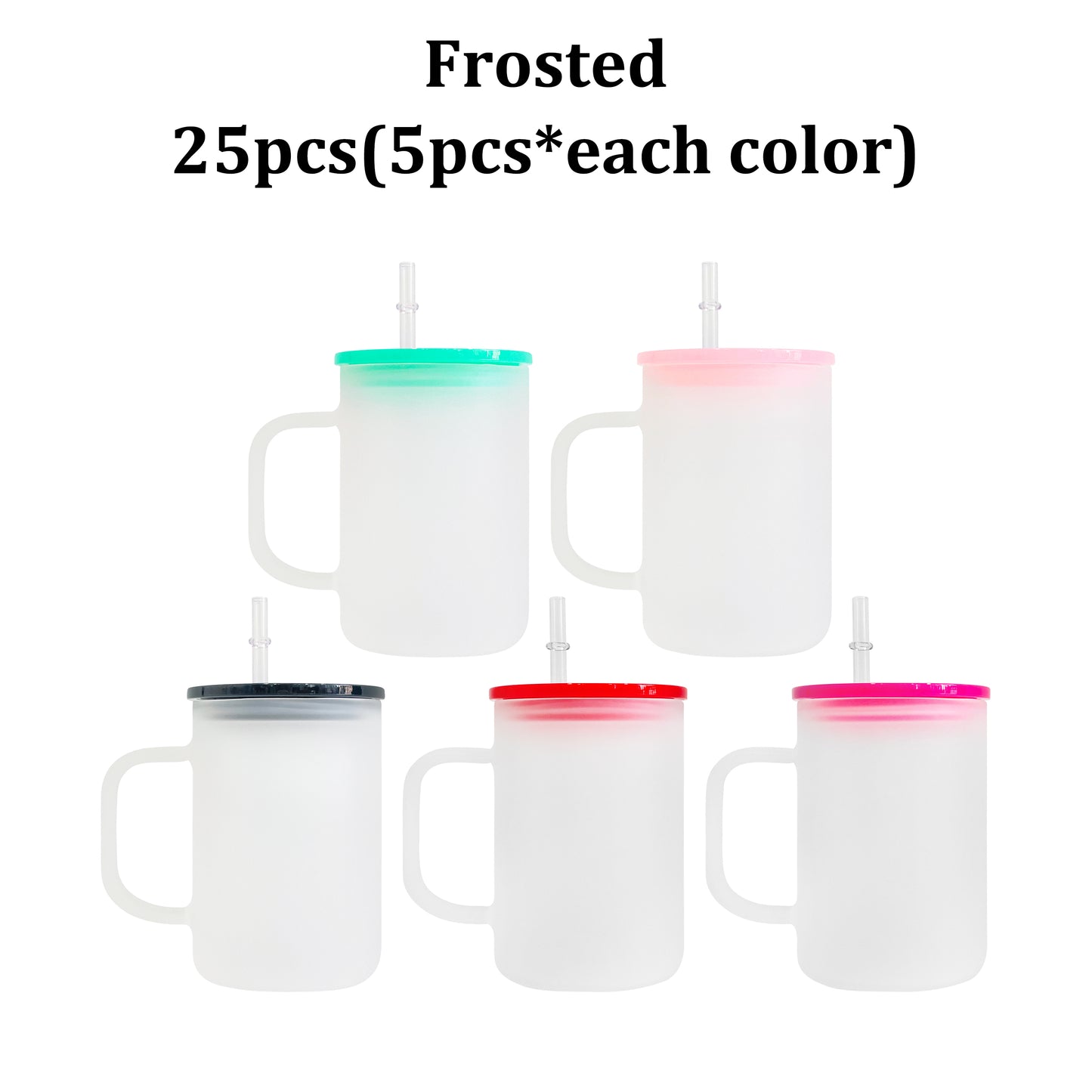 USA RTS_ sublimation 17oz clear frosted glass mugs_ miki