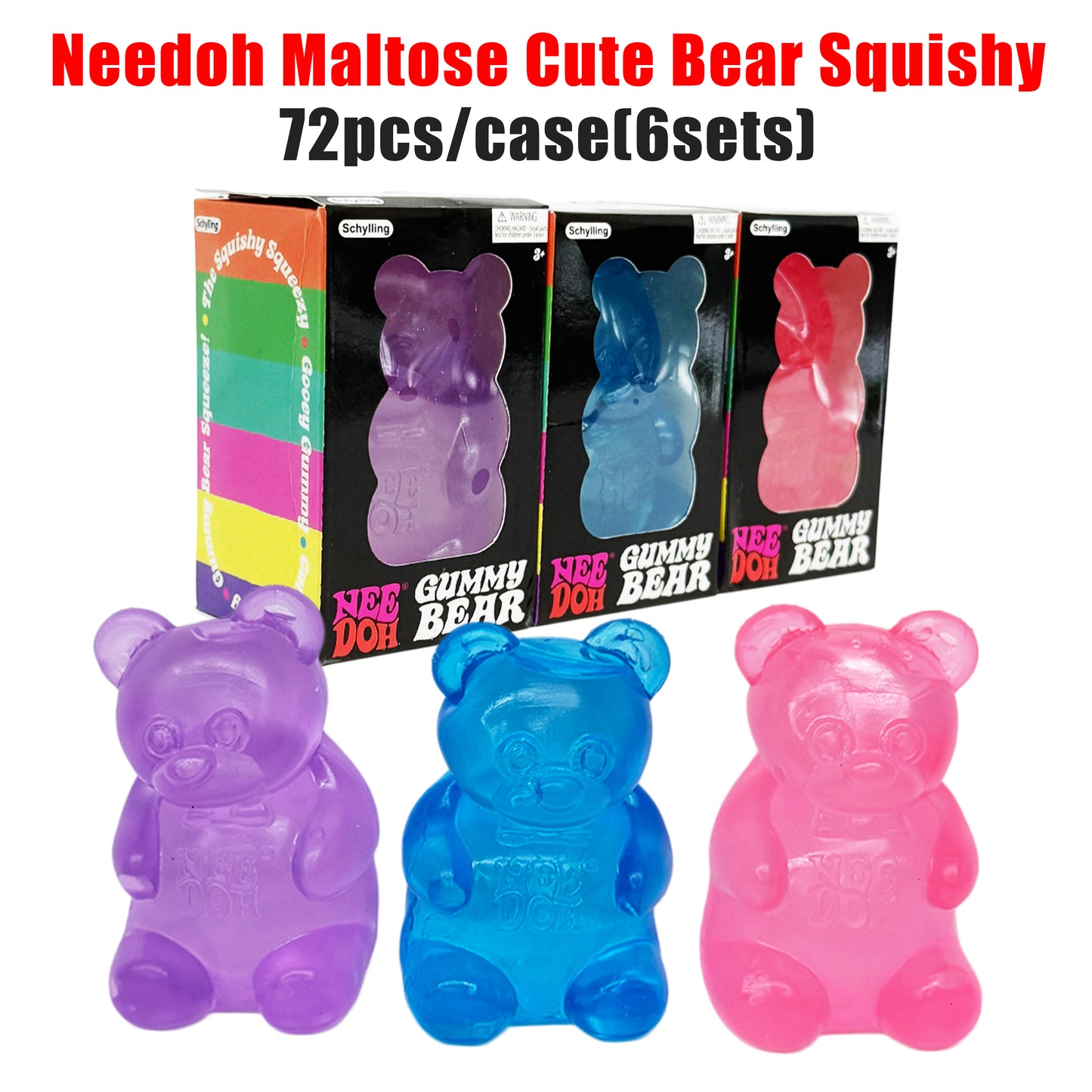 Needoh Cute Bear Squeeze Toys with Logo _miki