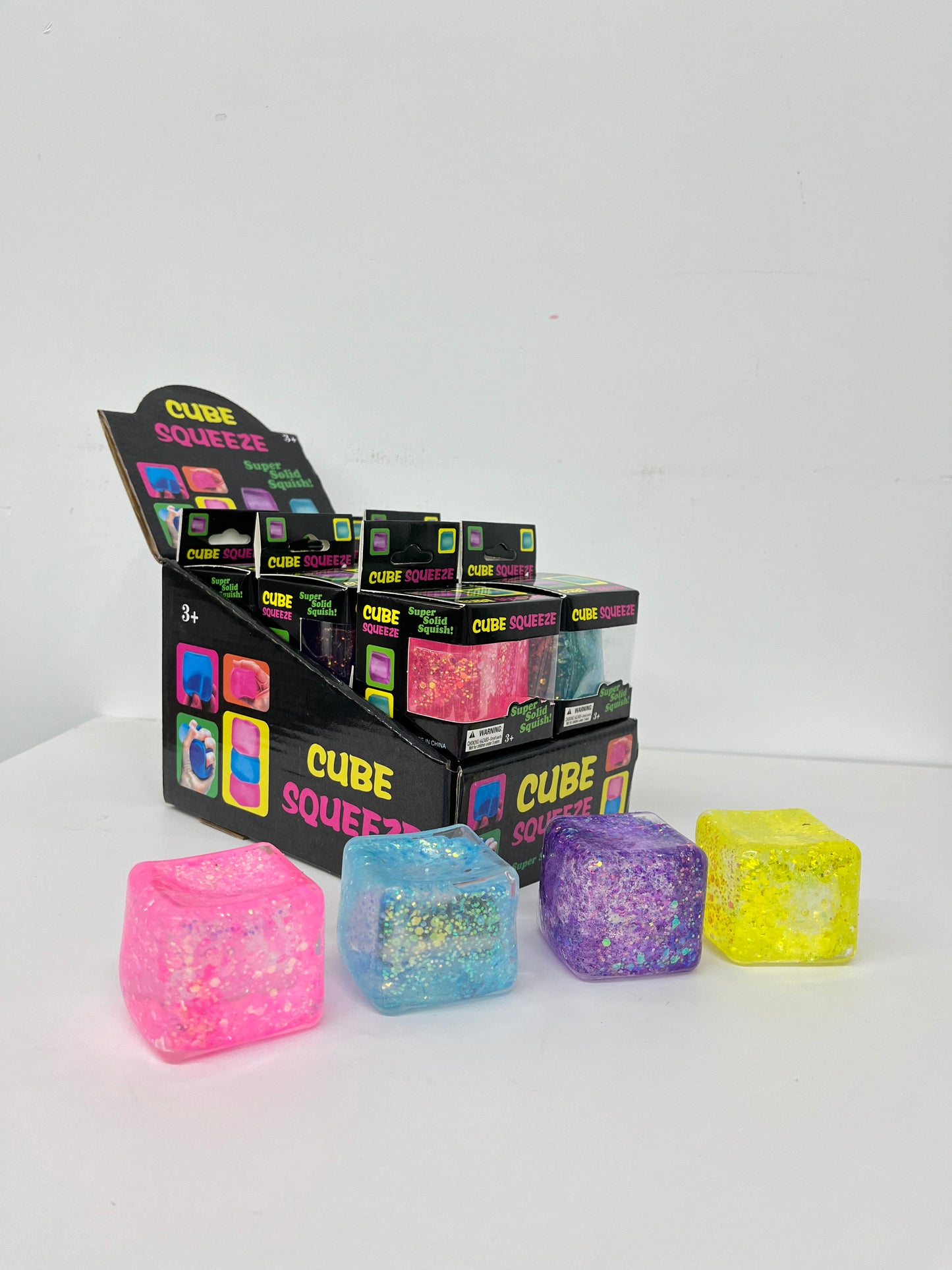 USA Presale_5cm Sparkly Glitter Squeeze Ice Cubes with Gift Box_ miki