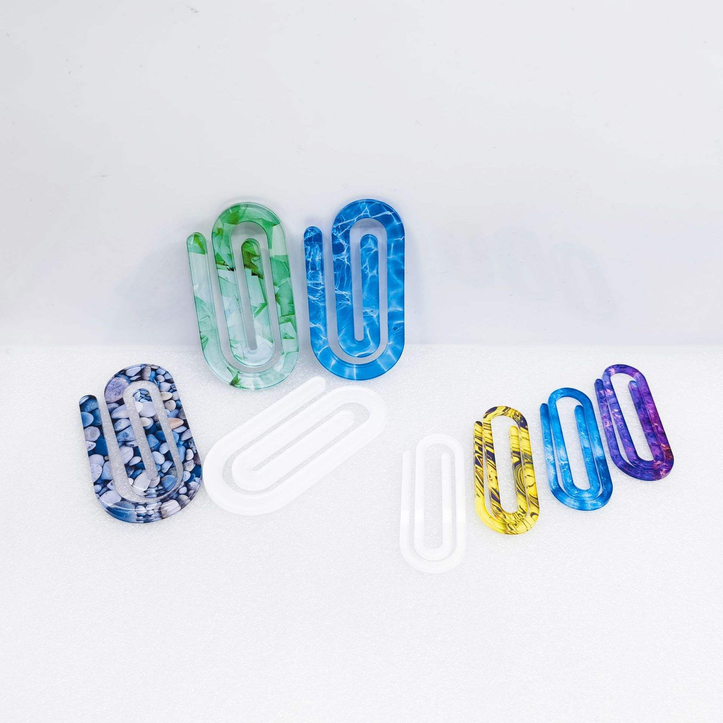 White Sublimation Blanks Acrylic Paper Clips Single-Sided 4 x 2 Inch Creative Gift for Office, Classroom Supplies_miki