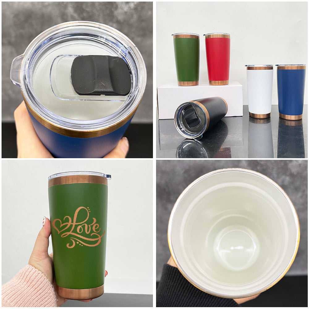 Ceramic Lined 20oz Copper Plated Travel Tumblers with Magnetic Lids for Laser Engraving_ miki