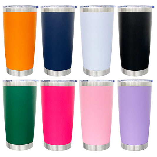 USA RTS_ Powder Coated 20oz Regular Base Yeti Style Coffee Mug With Slide Lid For Laser Engraving_ Miki
