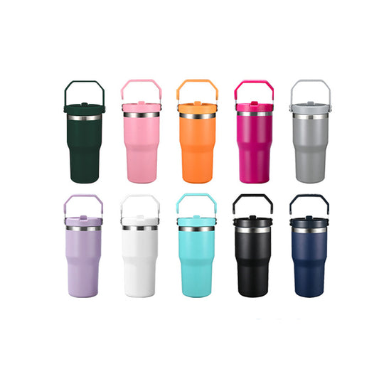 Colorful Powder Coated 20oz 30oz Flip Straw Water Bottles For Laser Engraving_miki