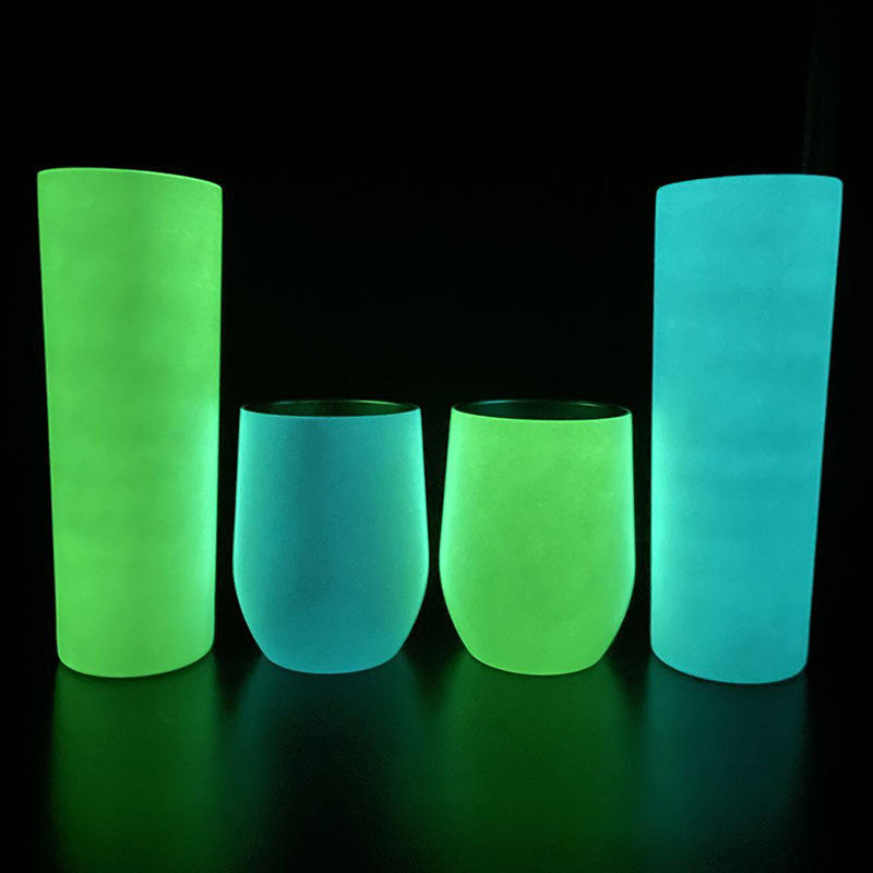 Egg Shaped Blank White Sublimation 12oz Glow in the Dark Wine Tumbler Mug with Lid for DIY Heat Transfer_ miki