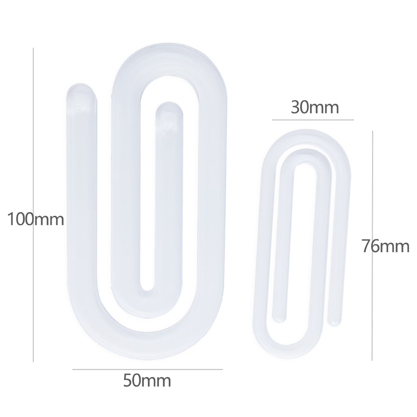 White Sublimation Blanks Acrylic Paper Clips Single-Sided 4 x 2 Inch Creative Gift for Office, Classroom Supplies_miki