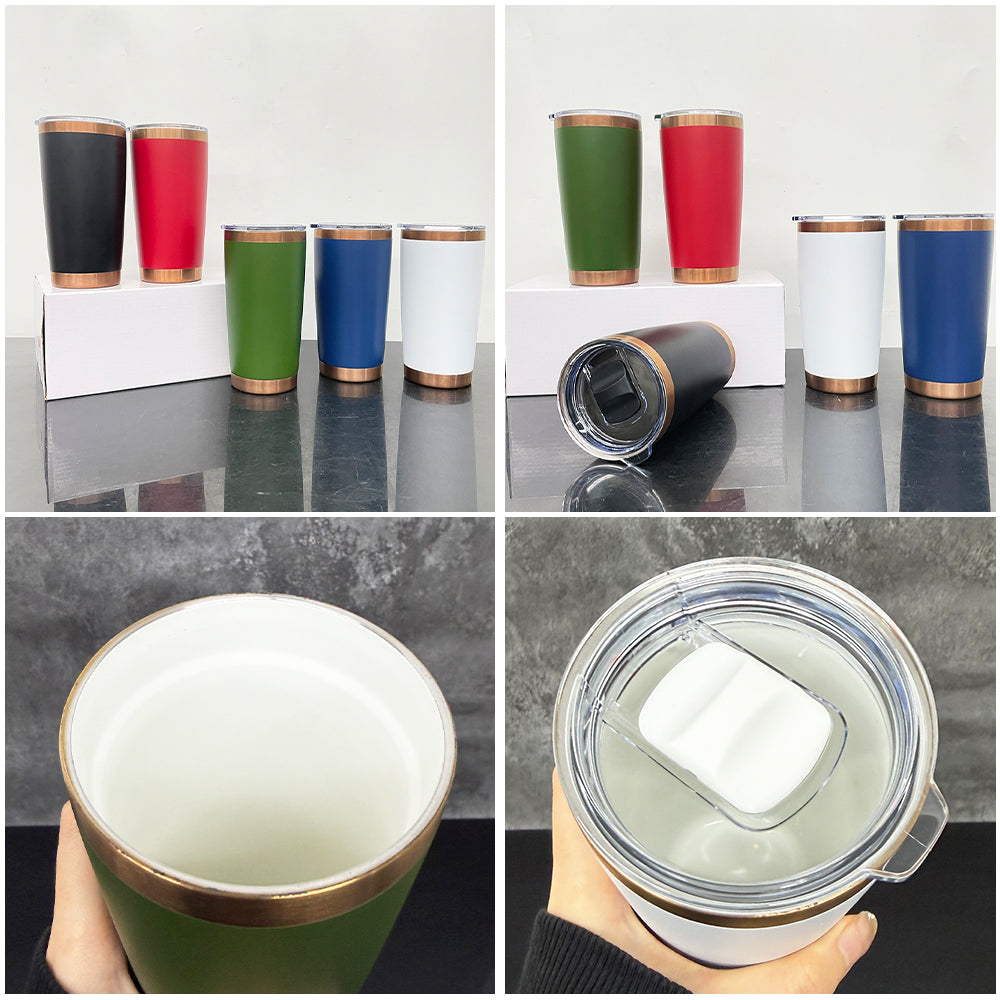 Ceramic Lined 20oz Copper Plated Travel Tumblers with Magnetic Lids for Laser Engraving_ miki