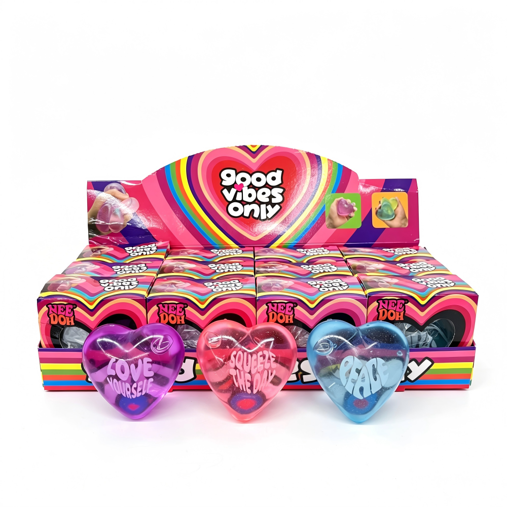Needoh good vibes only heart shape squishy toy _miki