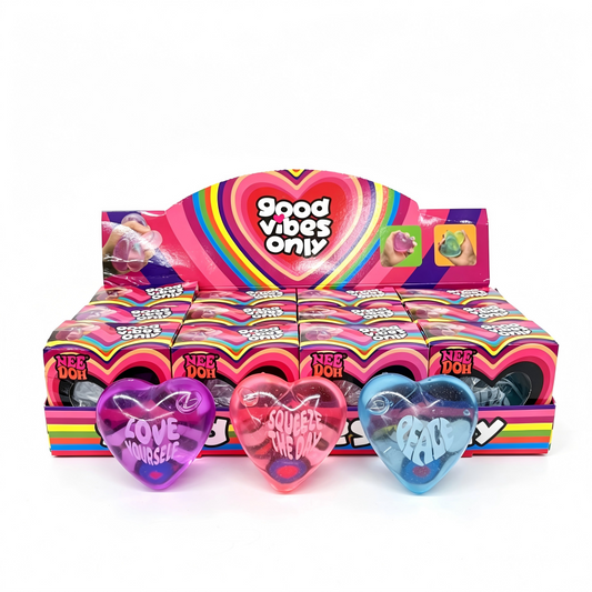 Needoh good vibes only heart shape squishy toy _miki