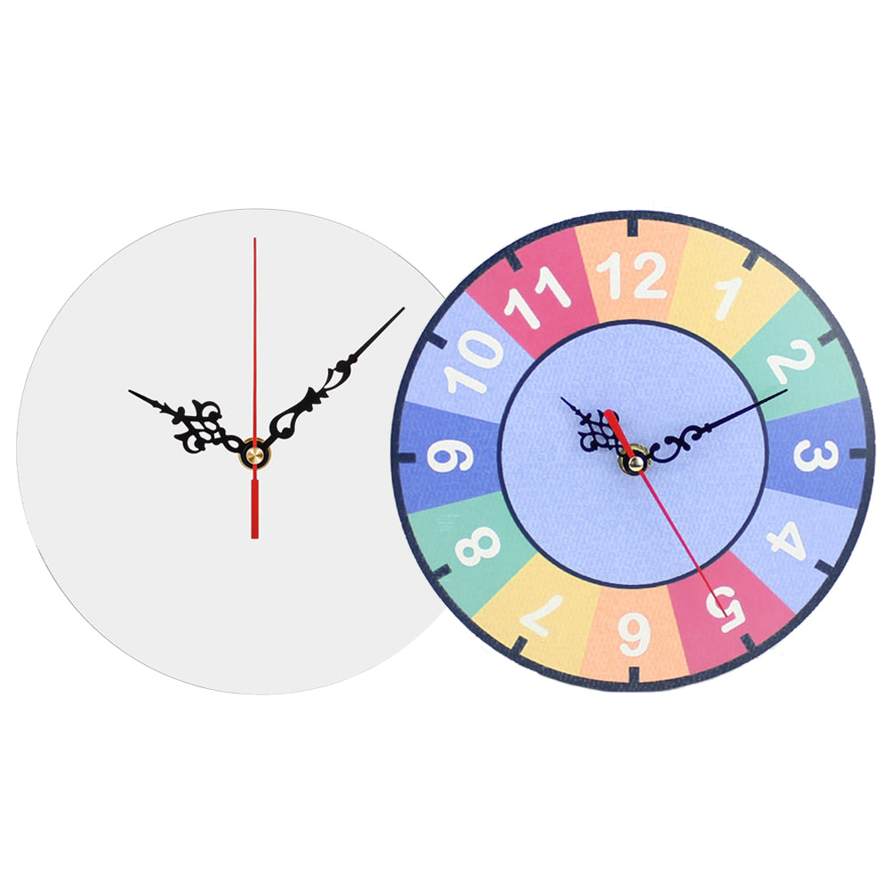 Sublimation Blank Clocks Wood DIY Round 6.9" 7.9" 10" Wall Clock Battery Operated for Home Kitchen Office School Hotel_ miki