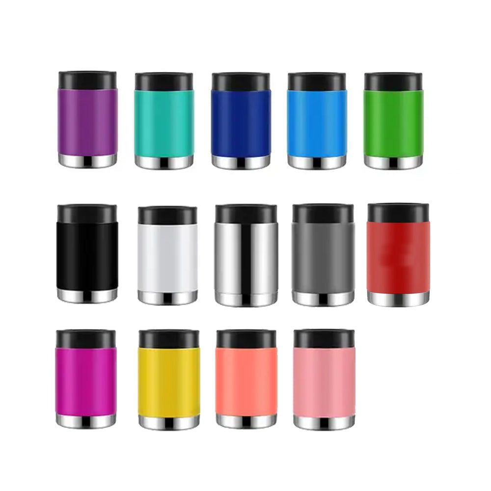 Powder Coated 12oz 14oz 16oz Stainless Steel Metal Can Coozies For Laser Engraving_miki