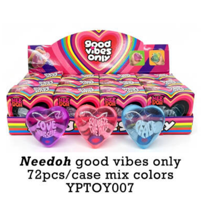 Needoh good vibes only heart shape squishy toy _miki