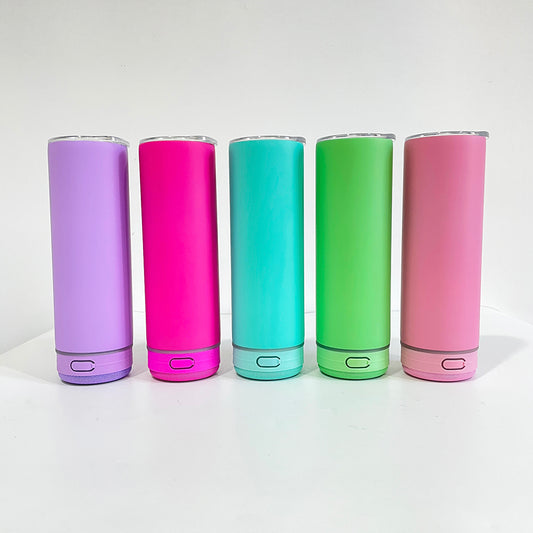USA RTS_ Sublimation Matte Macaron Color 20oz Speaker Tumbler_miki