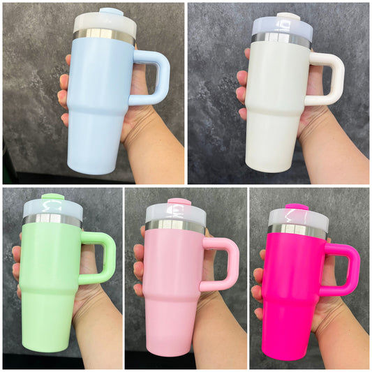 USA RTS_ Stanley Style Sublimation 14oz Baby Tumbler With Lid And Straw_miki