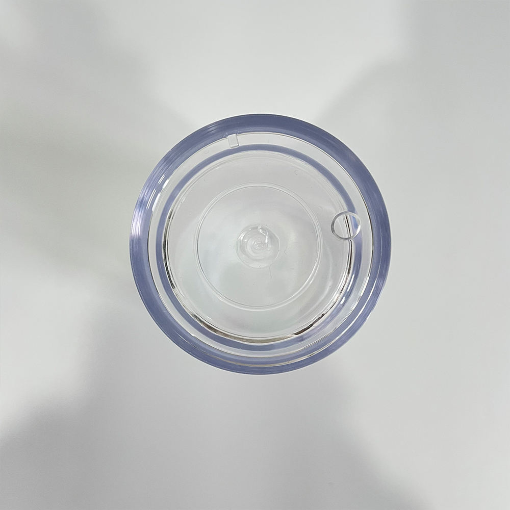 USA RTS_ Pre-Drilled Double Wall Clear Snow Globe 24 OZ Reusable Boba Tea Cup with Wide Straw and Leak Proof Lid Plug_ miki