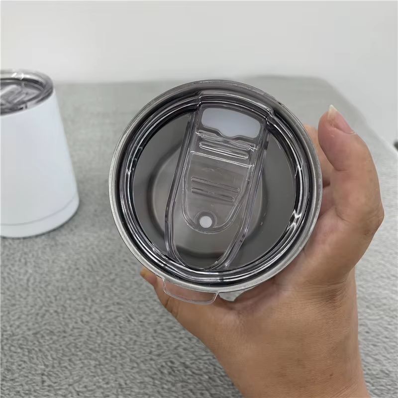 USA Presale_ Sublimation White 10oz Double Walled Stainless Steel Lowball Mugs with Lid_ miki