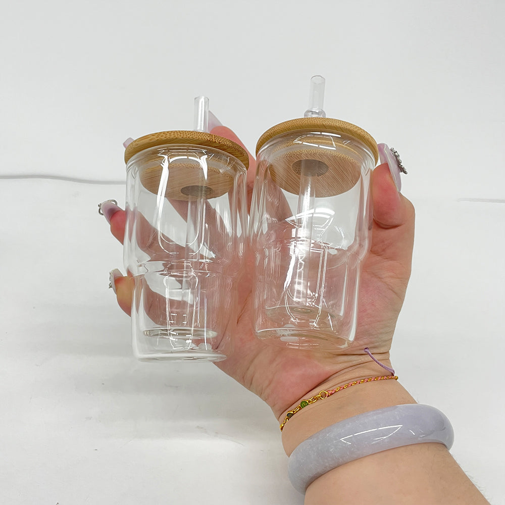 Sublimation Snowglobe Double Walled 3oz Mini Shot Glass with Lid and Straw Pre-drilled with Stopper_ miki